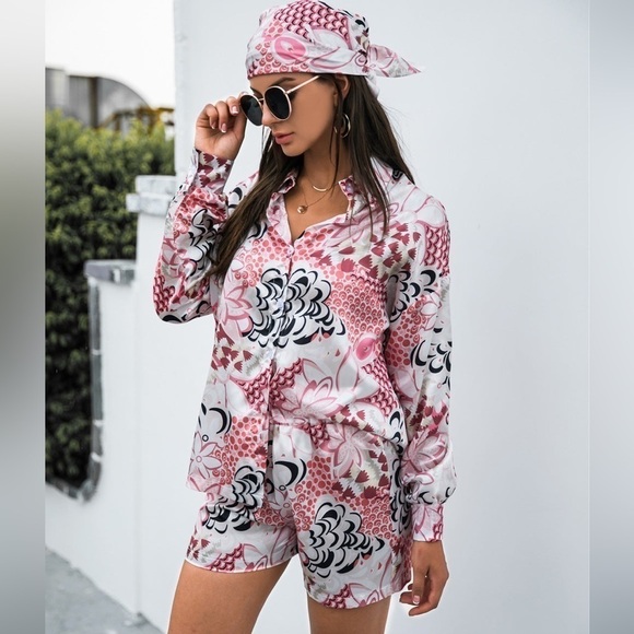 Tropical floral short set NWT size M - Picture 1 of 3